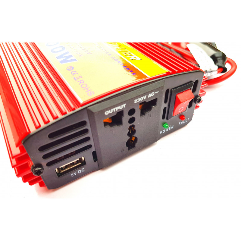 GBHJJ Inverter Per Auto 2000W 24V A 220V - Convertitore DC/AC Con Display E USB - 4