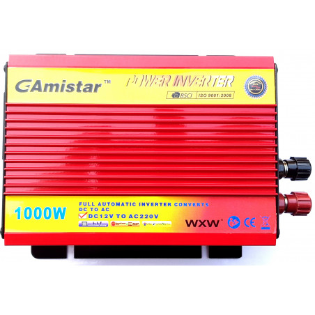 INVERTER CAR BOAT CAMPER U SCI TA SINUSOIDAL MODIFIED 1000W 12V – 220VAC + USB