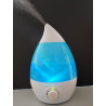 Humidificador ultrasónico maxi drop cromoterapia aromaterapia LED multicolor