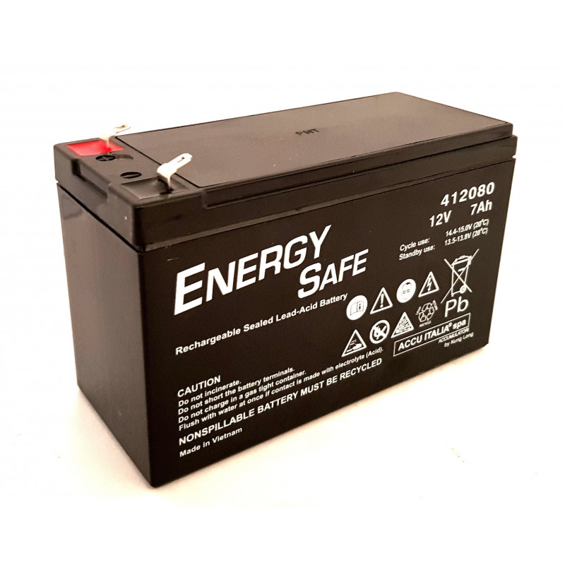 Batterie plomb-acide rechargeable scellée AGM VLRA 12V 7Ah pour une utilisation cyclique et en veille