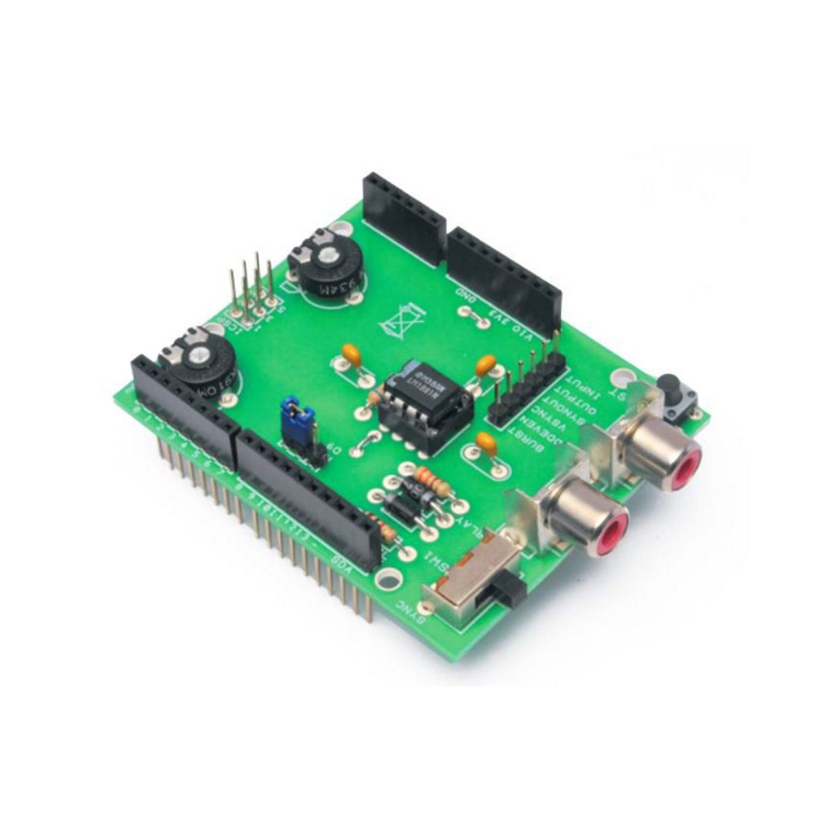 Shield ARDUINO OVERLAY VIDEO LM1881 texte sur vidéo composite
