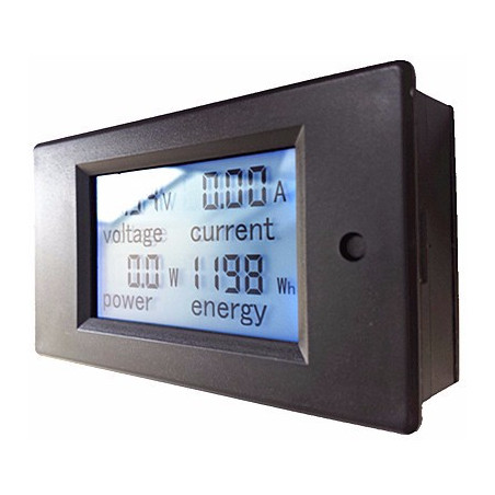 Energy Meter Multimetro Amperometro Voltmetro Power LCD DC 6.5-100 V 100A