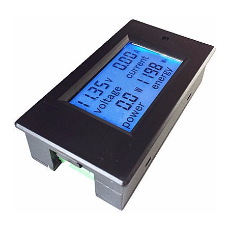 Energy Meter Multimetro Amperometro Voltmetro Power LCD DC 6.5-100 V 100A