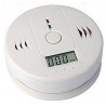 Wall or ceiling battery carbon monoxide detector with display