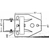 Soporte de aluminio con junta para maletas de videovigilancia externa CCTV máx.10 Kg