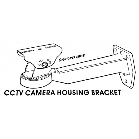 Soporte de aluminio con junta para maletas de videovigilancia externa CCTV máx.10 Kg