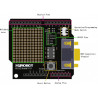 DB9 RS232 MAX3232 Shield con placa de múltiples orificios incorporada para Arduino