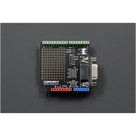 DB9 RS232 MAX3232 Shield con placa de múltiples orificios incorporada para Arduino