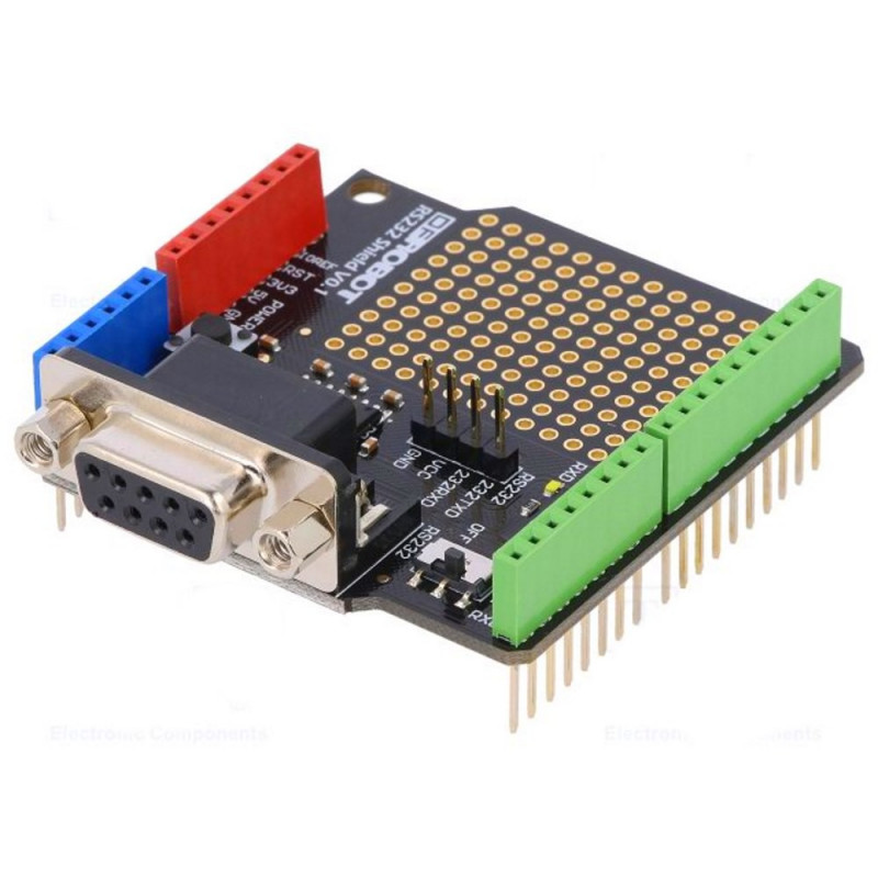 DB9 RS232 MAX3232 Abschirmung mit integrierter Mehrlochplatine für Arduino