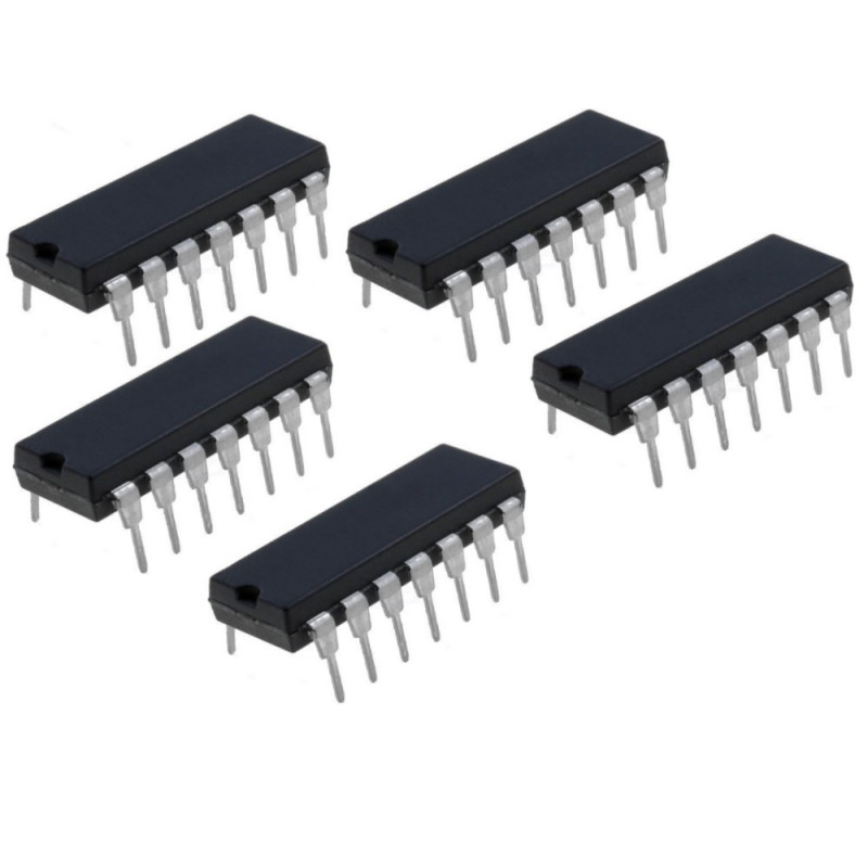 5 x HEF 40106 BPN NXP Semiconductores Inversor Schmitt Trigger DIP-14 CMOS