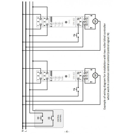 Unité de commande pour volets roulants, volets roulants, minuterie, 220V, bouton centralisable