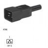 Connettore alimentazione AC spina maschio 16A 250VAC 10mm IEC C20 morsetto vite