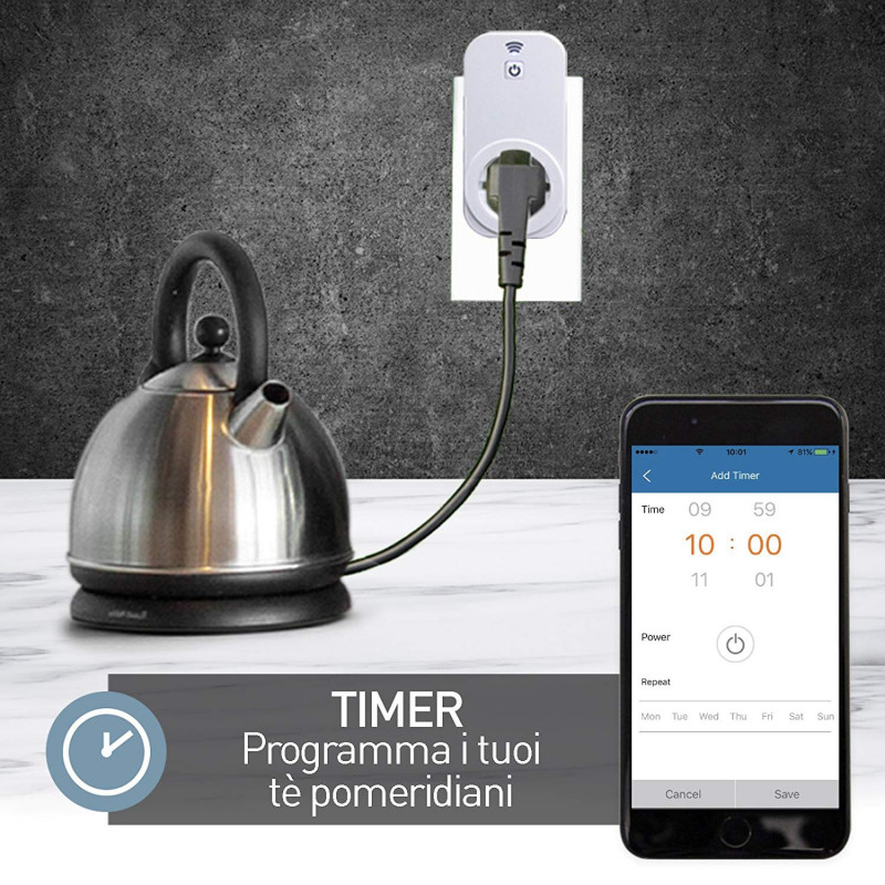 Presa Esterna Impermeabile, Presa Intelligente, Presa Con Timer - 11