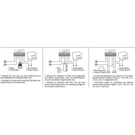 Temporizador programable 1 - 2047 minutos - segundos inicio parada salida de relé de 12 V CC