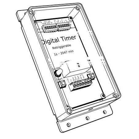 Temporizador programable 1 - 2047 minutos - segundos inicio parada salida de relé de 12 V CC