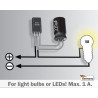 Multifunktionale blinkende Taschenlampe FLASH abwechselnd miniaturisierte LED und LICHTER 1A 7 - 24V