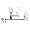 Multifunktionale blinkende Taschenlampe FLASH abwechselnd miniaturisierte LED und LICHTER 1A 7 - 24V