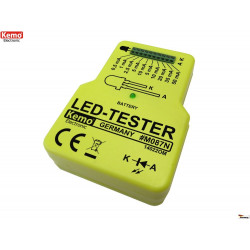 Battery powered constant current LED diode tester