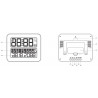 Reloj de pared gigante LCD TFA controlado por radio 258 mm x 212 mm x 30 mm Negro