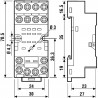 Prise pour rail DIN Finder 94 Series à utiliser avec les relais de la série 55.34