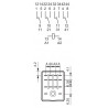 Elektromagnetisches Relais 4PDT 24VDC Spulenkontakt 250V AC DC 7A Finder 55 Serie