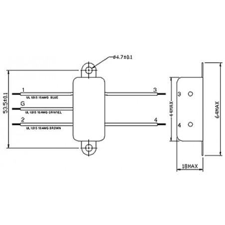 EMI 250V 10A anti-interference mains filter with terminals on electric cable