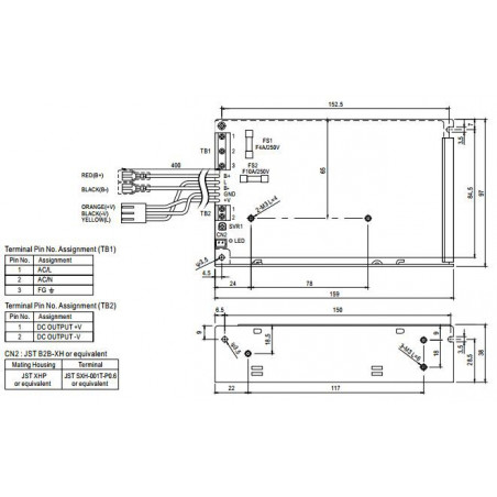 Fuente de alimentación conmutada 27,6V 1,4A SCP-35-24 UPS batería BACKUP