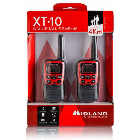 Pair of radio transceivers MIDLAND C1176 XT10 16 channels PMR446