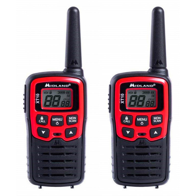 Pair of radio transceivers MIDLAND C1176 XT10 16 channels PMR446 Pair of radio transceivers MIDLAND C1176 XT10 16 channels PMR446