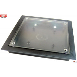 Case contenitore con display vetrina plastica trasparente ca. 130 x 130 x 17 mm
