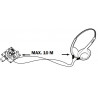 KIT de microphone parabolique haute sensibilité 9V DC avec plage de sortie casque supérieure à 100 m