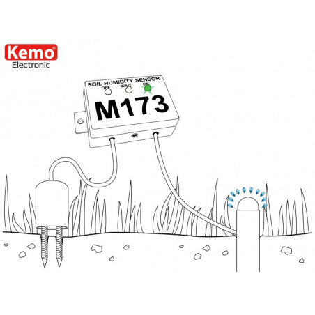 Capteur d'humidité du sol pour l'irrigation avec sensibilité réglable et contact de relais de sortie