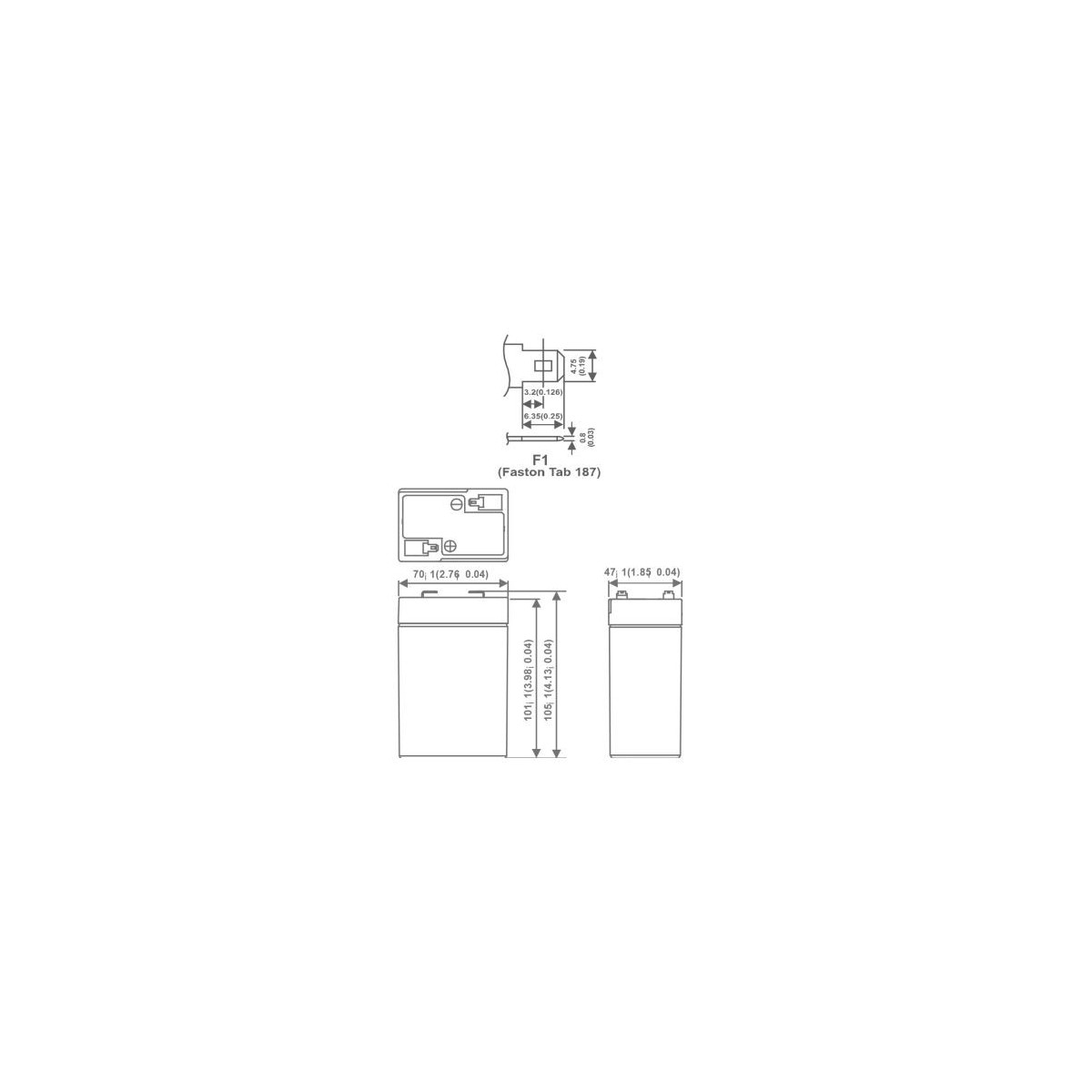 Batteria al piombo ricaricabile ermetica AGM VLRA 6V 4,5Ah uso ciclico e  standby