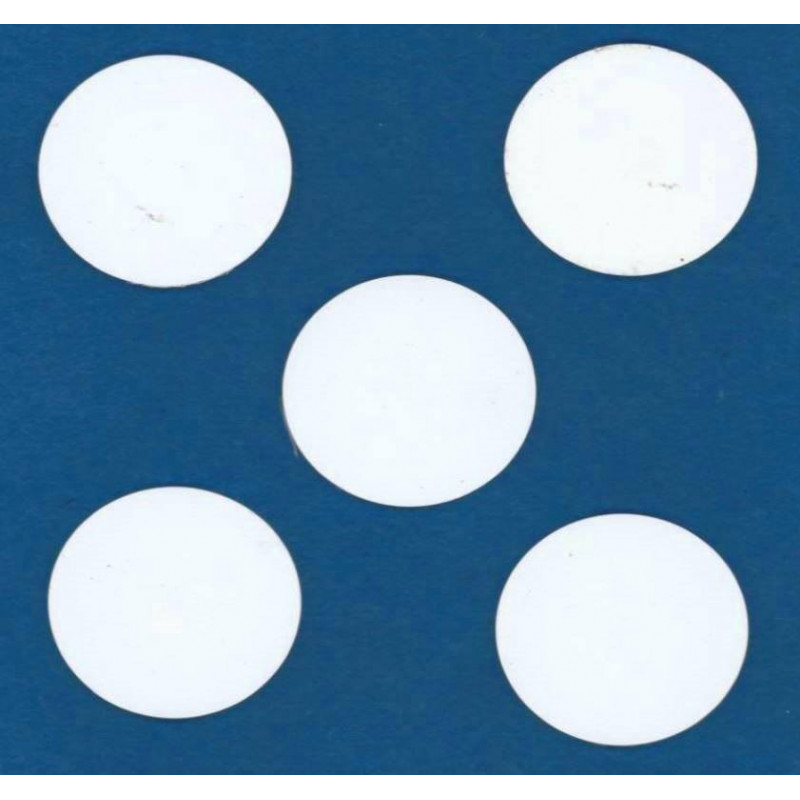 10 BUTTON TAG RFID 125kHz EM4100 WHITE