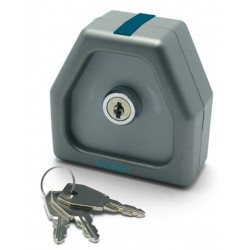 Key-operated NO pushbutton contact two functions with 1 impulse for gates and doors