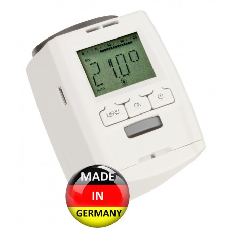 Tête thermostatique chrono-thermostat numérique alimentée par batterie TTD101 avec affichage