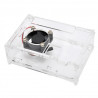 TRANSPARENT CASE CONTAINER WITH FAN FOR RASPBERRY PI 3 and 2