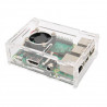 TRANSPARENT CASE CONTAINER WITH FAN FOR RASPBERRY PI 3 and 2