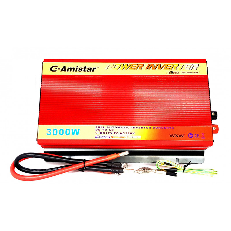 INVERTER CAR BOAT CAMPER U SCI TA SINUSOIDAL MODIFIZIERT 3000W 12V - 220VAC + USB