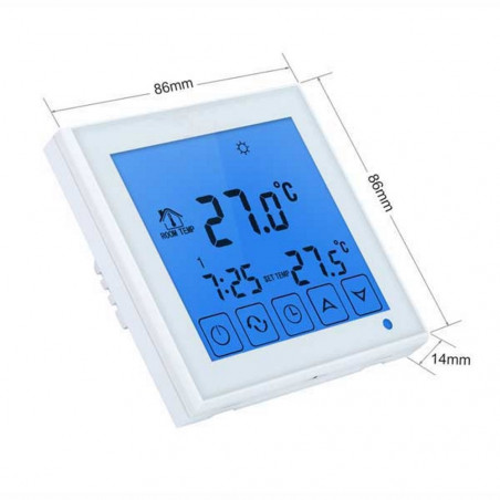 Backlit SMART WIFI TOUCH SCREEN built-in thermostat ANDROID IOS APP