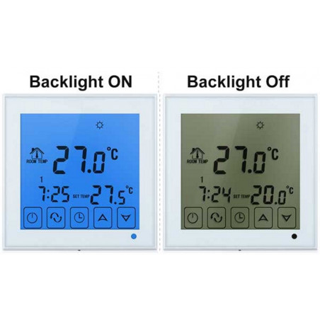 Thermostat intégré rétroéclairé SMART WIFI TOUCH SCREEN APPLICATION ANDROID IOS