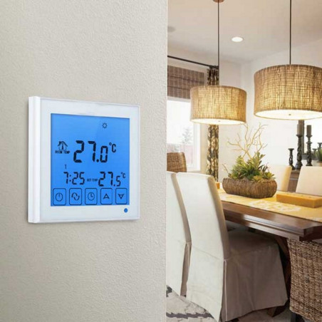 Backlit SMART WIFI TOUCH SCREEN built-in thermostat ANDROID IOS APP