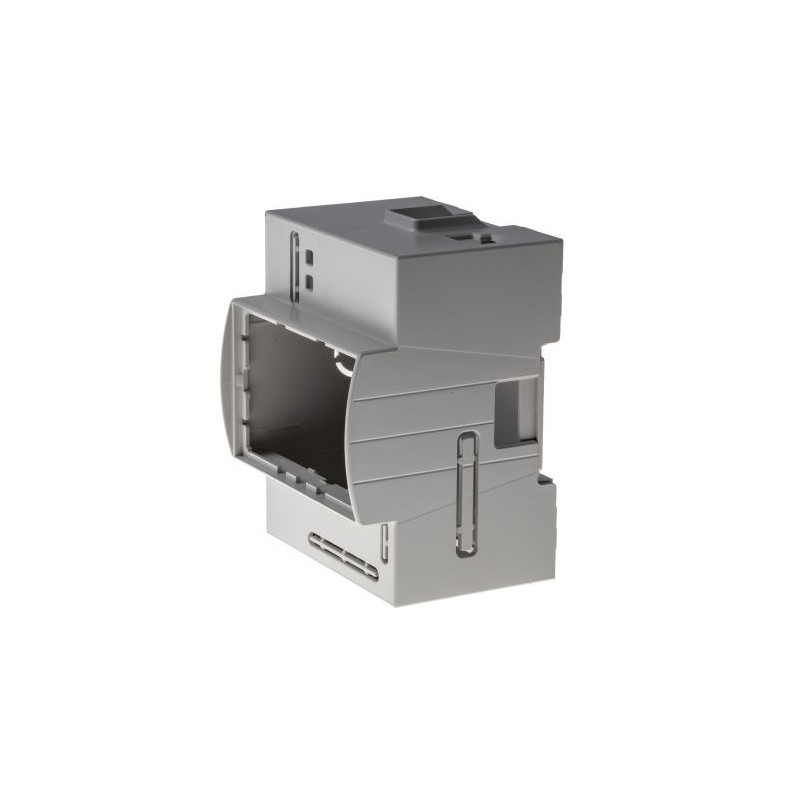 Square module container for Raspberry PI A and B with mounting on DIN bar