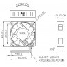 Ventilador de enfriamiento sin escobillas de 5V DC 40x40x10mm 13.59m3h 32dBA MagLev Vapo