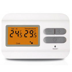 Thermostat numérique mural avec écran LCD, contrôle chaud et froid par batterie