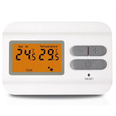 Thermostat numérique mural avec écran LCD, contrôle chaud et froid par batterie
