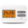 Wall-mounted digital thermostat with LCD display, hot and cold control by battery
