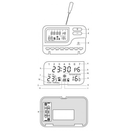 Cronotermostato muro digitale programmabile a display LCD caldo