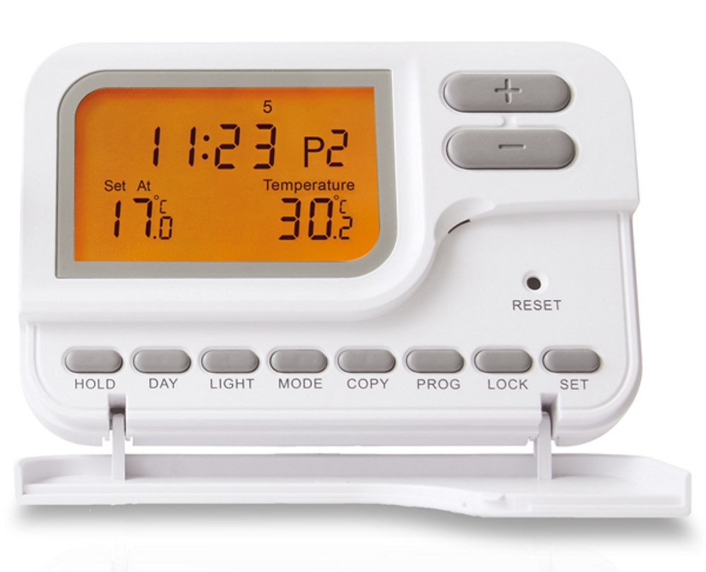 Cronotermostato muro digitale programmabile a display LCD caldo freddo  batteria