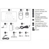 Kit de alarma central inalámbrica COMBO (GSM + PSTN) con sensores y control remoto